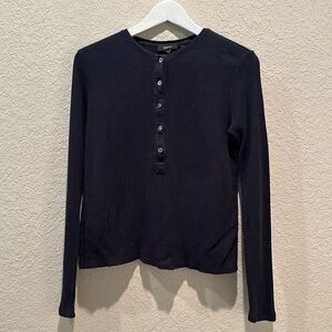 Theory Cotton Shirt, Navy